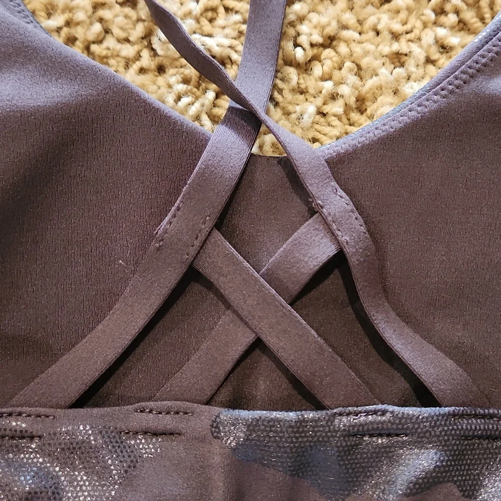 Offline by Aerie brown camo strappy back sports bra size XS - Picture 3 of 6